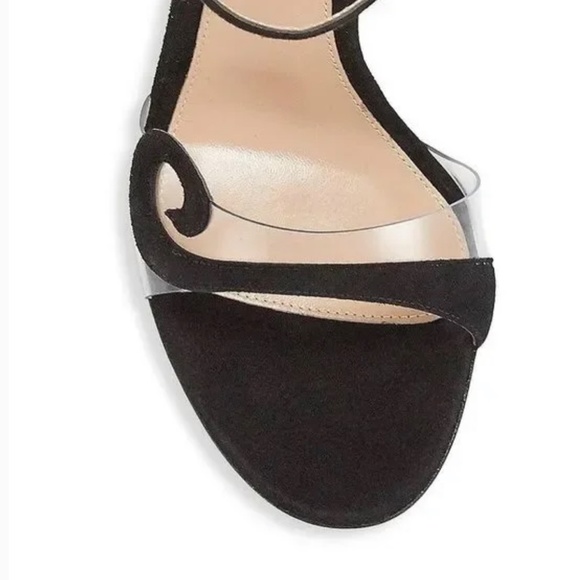 Gianvito Rossi Camoscio Black Suede High Heel Sandals - Picture 4 of 7